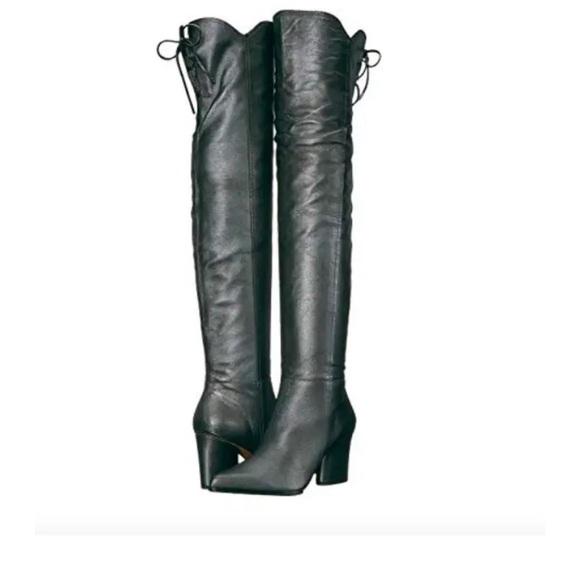 Donald Pliner Leore Pewter Leather Over-the-Knee Boot 6 NEW - Picture 1 of 6